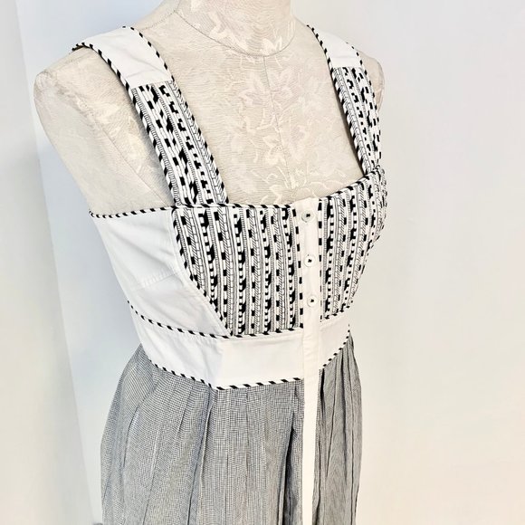 Zac Posen 8 Embroidered Sleeveless Sundress Khaki - Picture 10 of 12